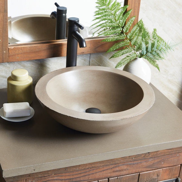 Native Trails Morro 17'' Concrete Circular Vessel Bathroom Sink